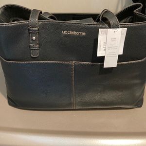 Liz Claiborne Black Irene Work Tote
